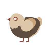 (unnamed), a bark and beige chicken with a head pattern