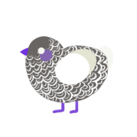 (unnamed), a grey and white chicken with a double-lace pattern