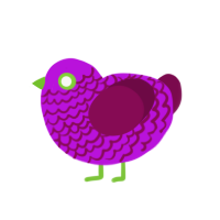 (unnamed), a amethyst and wine chicken with a lace pattern