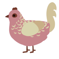 (unnamed), a amethyst and ash chicken with a half-lace pattern