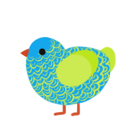 (unnamed), a sky and lime chicken with a double-lace pattern