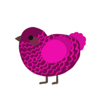 (unnamed), a wine and fuchsia chicken with a lace pattern