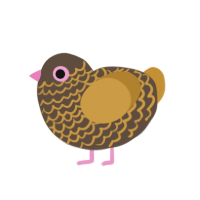 (unnamed), a bark and gold chicken with a lace pattern