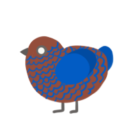 (unnamed), a russet and ultramarine chicken with a lace pattern