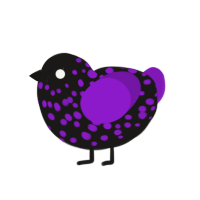 (unnamed), a sable and violet chicken with a speckle pattern