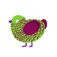 (unnamed), a grass and wine chicken with a lace pattern