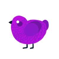 (unnamed), a amethyst and violet chicken with a lace pattern