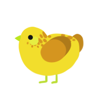 butter, a yellow and ochre chicken with a neck-speckle pattern