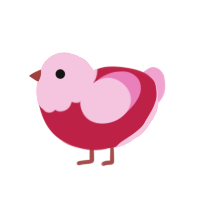 Twizzlers, a crimson and pink chicken with a head pattern