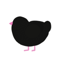 FOR GOTHAM, a black chicken with a lace pattern