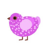 (unnamed), a orchid and lavender chicken with a speckle pattern