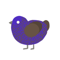 (unnamed), a indigo and bark chicken with a double-lace pattern