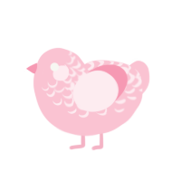 Rosalyn, a rose chicken with a half-lace pattern