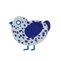 (unnamed), a silver and navy chicken with a speckle pattern