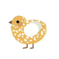 (unnamed), a honey and white chicken with a speckle pattern