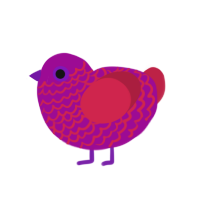 (unnamed), a plum and crimson chicken with a lace pattern