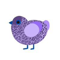 (unnamed), a overcast and lilac chicken with a double-lace pattern