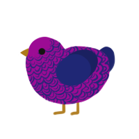 (unnamed), a plum and navy chicken with a double-lace pattern