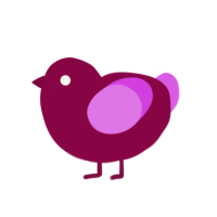 (unnamed), a maroon and orchid chicken