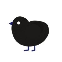 Almost Void, a sable chicken with a lace pattern