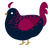 true blue, a tumblr and maroon chicken with a half-lace pattern