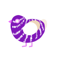 (unnamed), a violet and cream chicken with a bar pattern