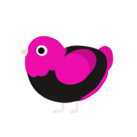 (unnamed), a sable and fuchsia chicken with a head pattern