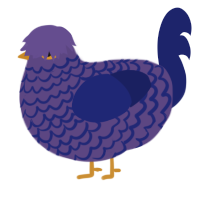 (unnamed), a overcast and navy chicken with a lace pattern