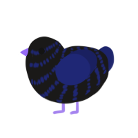 (unnamed), a sable and navy chicken with a bar pattern