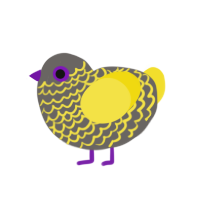 (unnamed), a grey and yellow chicken with a lace pattern