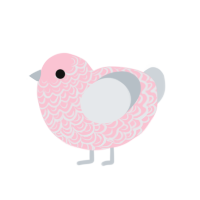 Rosé, a rose and mist chicken with a double-lace pattern