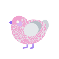 (unnamed), a pink and mist chicken with a double-lace pattern