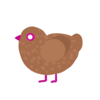 Sasquatch sassy, a brown chicken with a speckle pattern