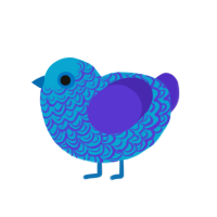 (unnamed), a cerulean and indigo chicken with a double-lace pattern