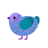 Berry Treat, a lilac and sea chicken with a double-lace pattern