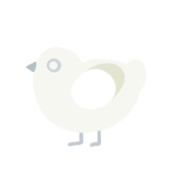 Quartz, a white chicken with a bar pattern