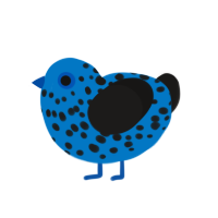 (unnamed), a sapphire and sable chicken with a speckle pattern