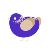 (unnamed), a indigo and beige chicken with a neck-speckle pattern