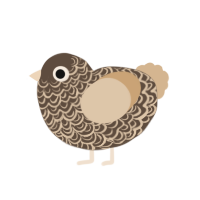 (unnamed), a bark and beige chicken with a double-lace pattern