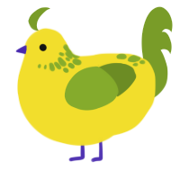 (unnamed), a yellow and chartreuse chicken with a neck-speckle pattern