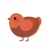 (unnamed), a russet and vermilion chicken with a head pattern