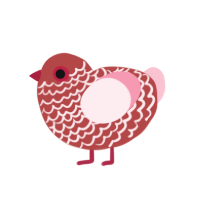 Roses, a red and rose chicken with a lace pattern