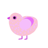 Na Na Na, a rose and lavender chicken with a speckle pattern