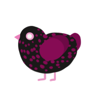 (unnamed), a sable and wine chicken with a speckle pattern