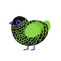 (unnamed), a black and grass chicken with a lace pattern