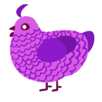 (unnamed), a orchid and violet chicken with a lace pattern