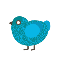 (unnamed), a teal and cerulean chicken with a double-lace pattern