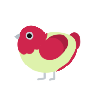 Apple, a apple and crimson chicken with a head pattern