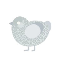 (unnamed), a silver and mist chicken with a double-lace pattern