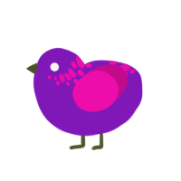 (unnamed), a violet and fuchsia chicken with a neck-speckle pattern